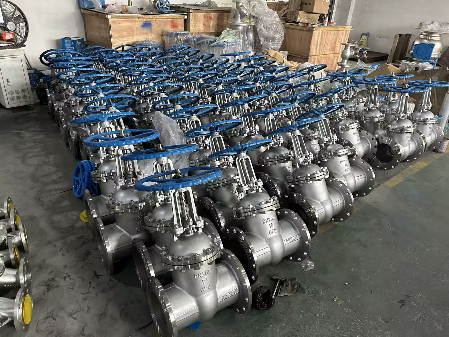 EN 1074 stainless steel gate valve installed