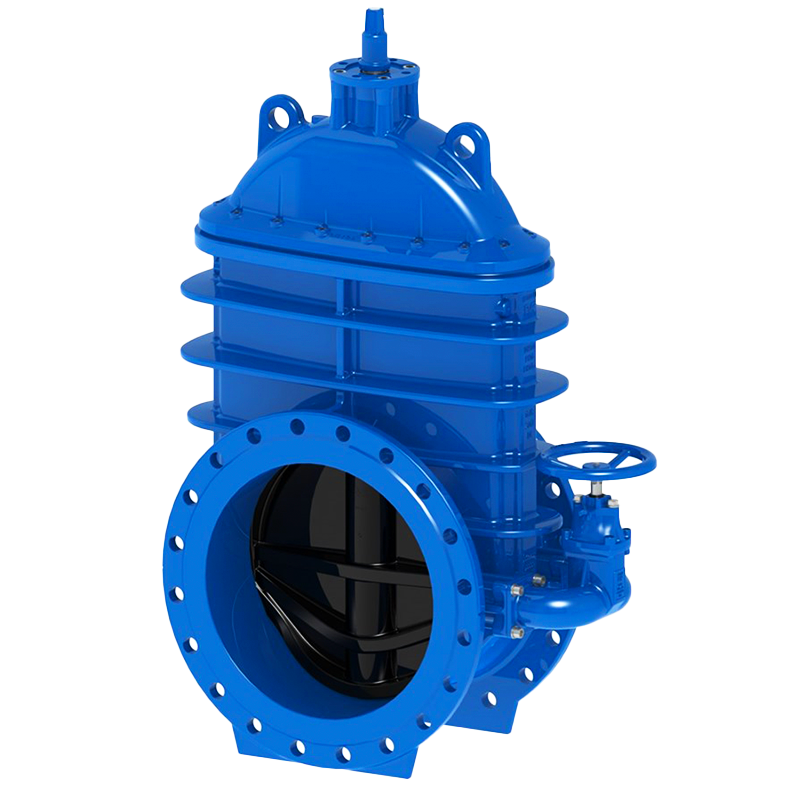 Flange resilient gate valve for water supply and drainage pipelines