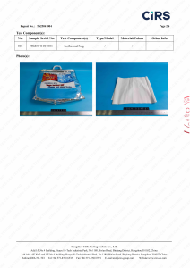 EU Food Contact Compliance Certificate (EU 10/2011 & DGCCRF)