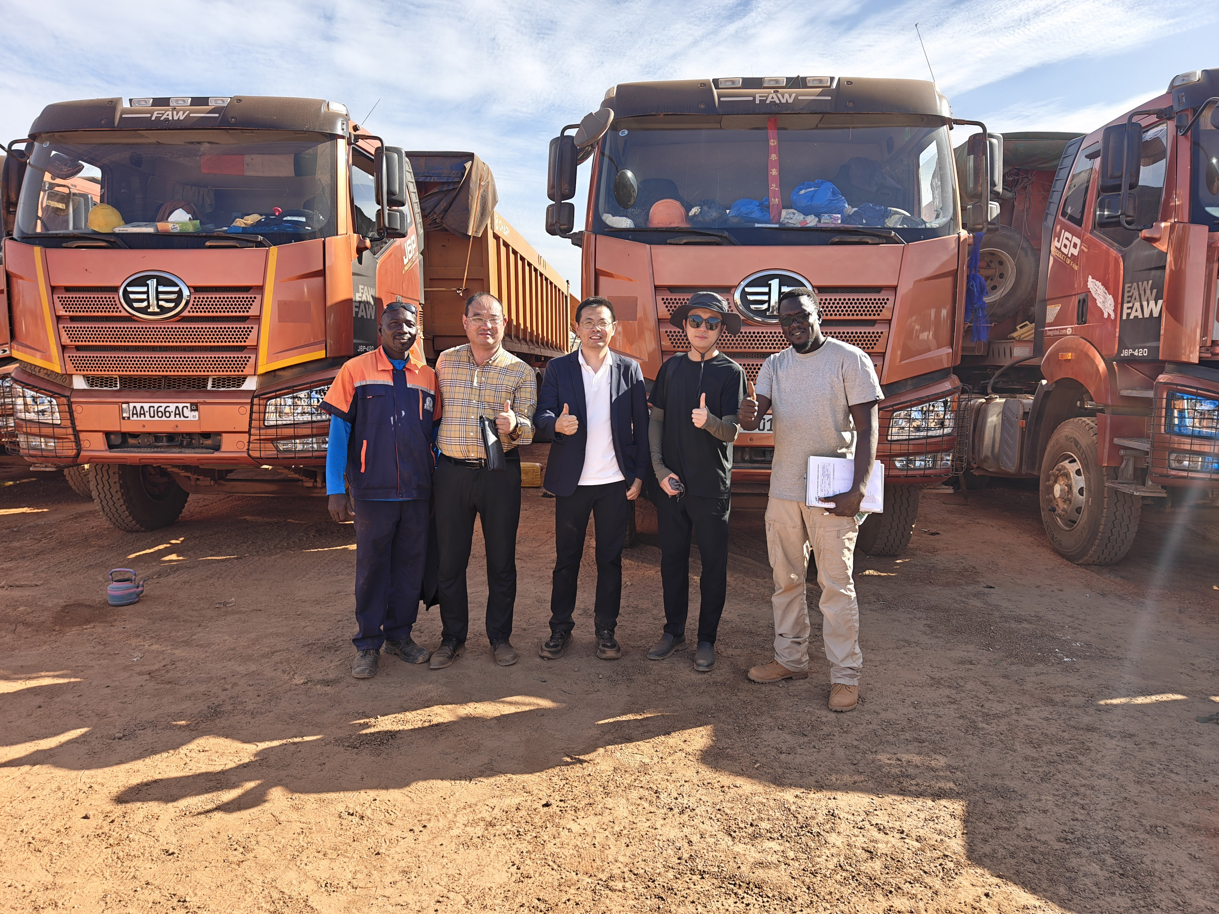 FAW truck in operation