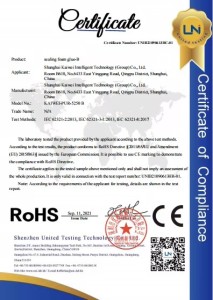 RoHS Certificate of Compliance