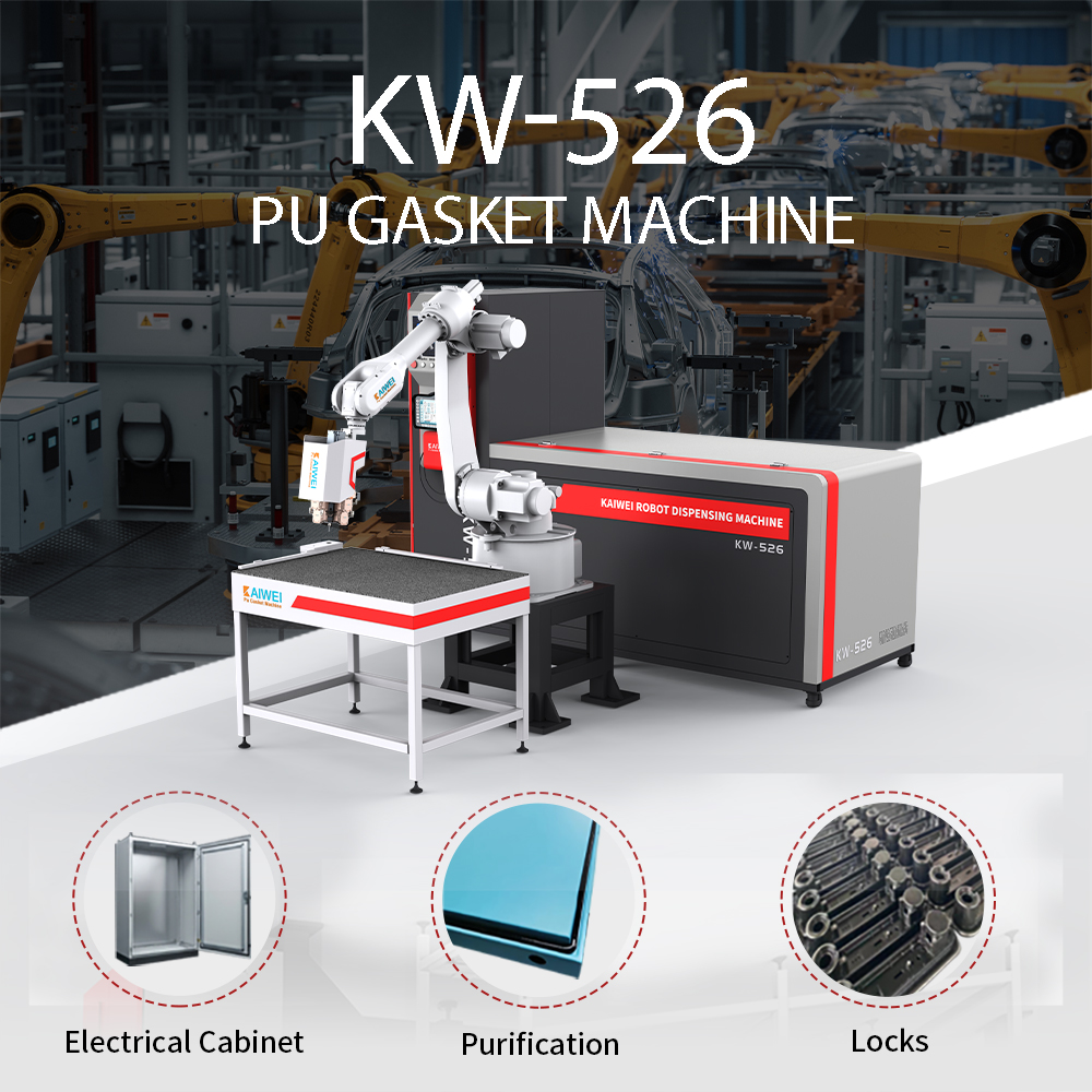 KAIWEI PU Gasket Dispensing Machine in operation