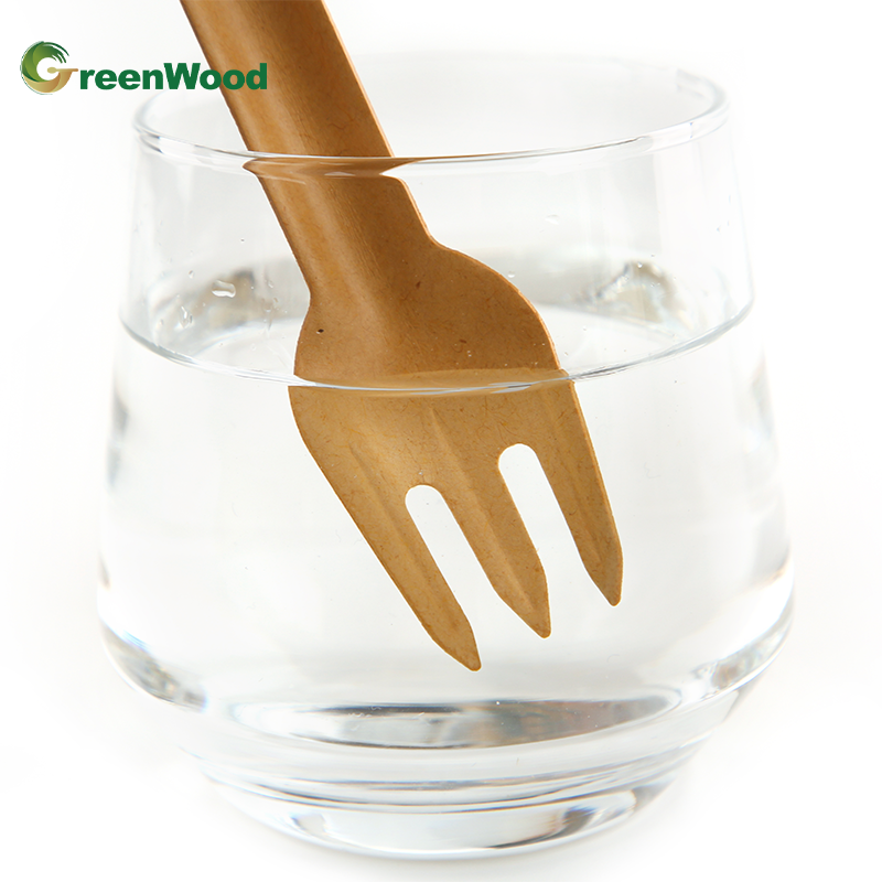 100% Compostable Paper Fork 158mm BPA-Free Smooth Edge