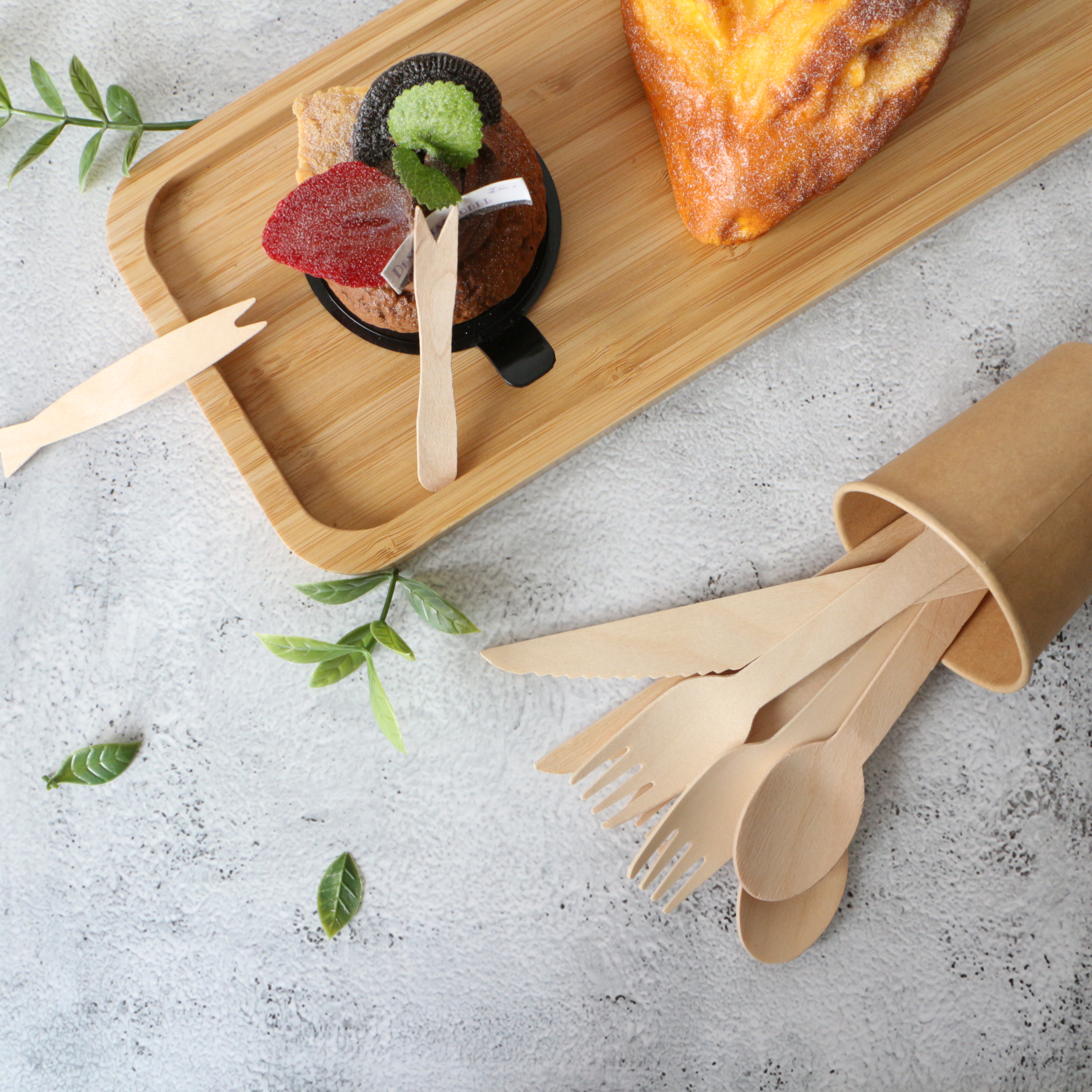 Sustainable Disposable Cutlery Set for Outdoor Picnic