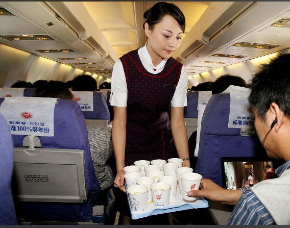 Disposable paper cups in airline application