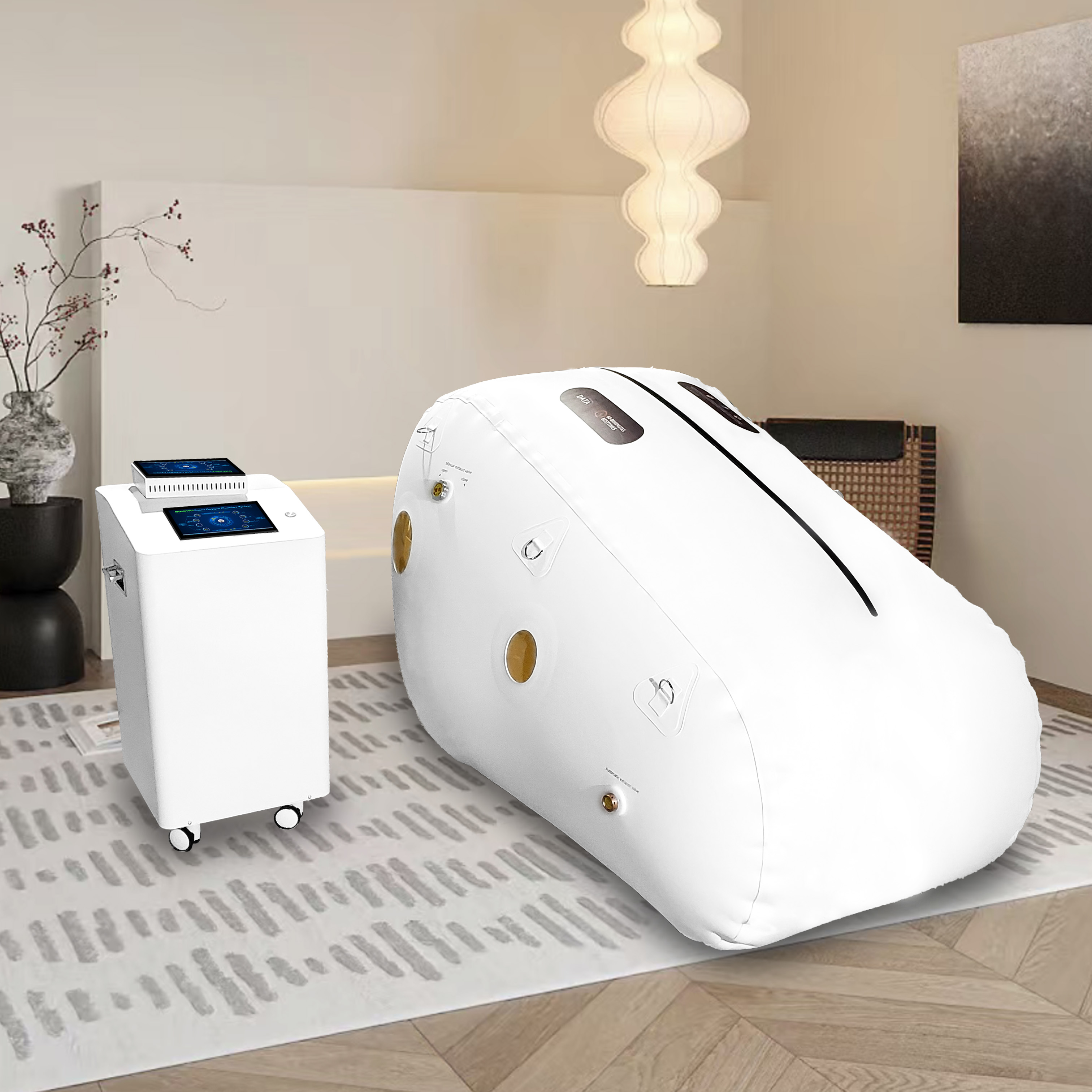 Soft shell hyperbaric oxygen chamber configured for wellness use