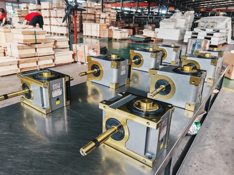 Close-up of DF series cam housing for high load packaging machine