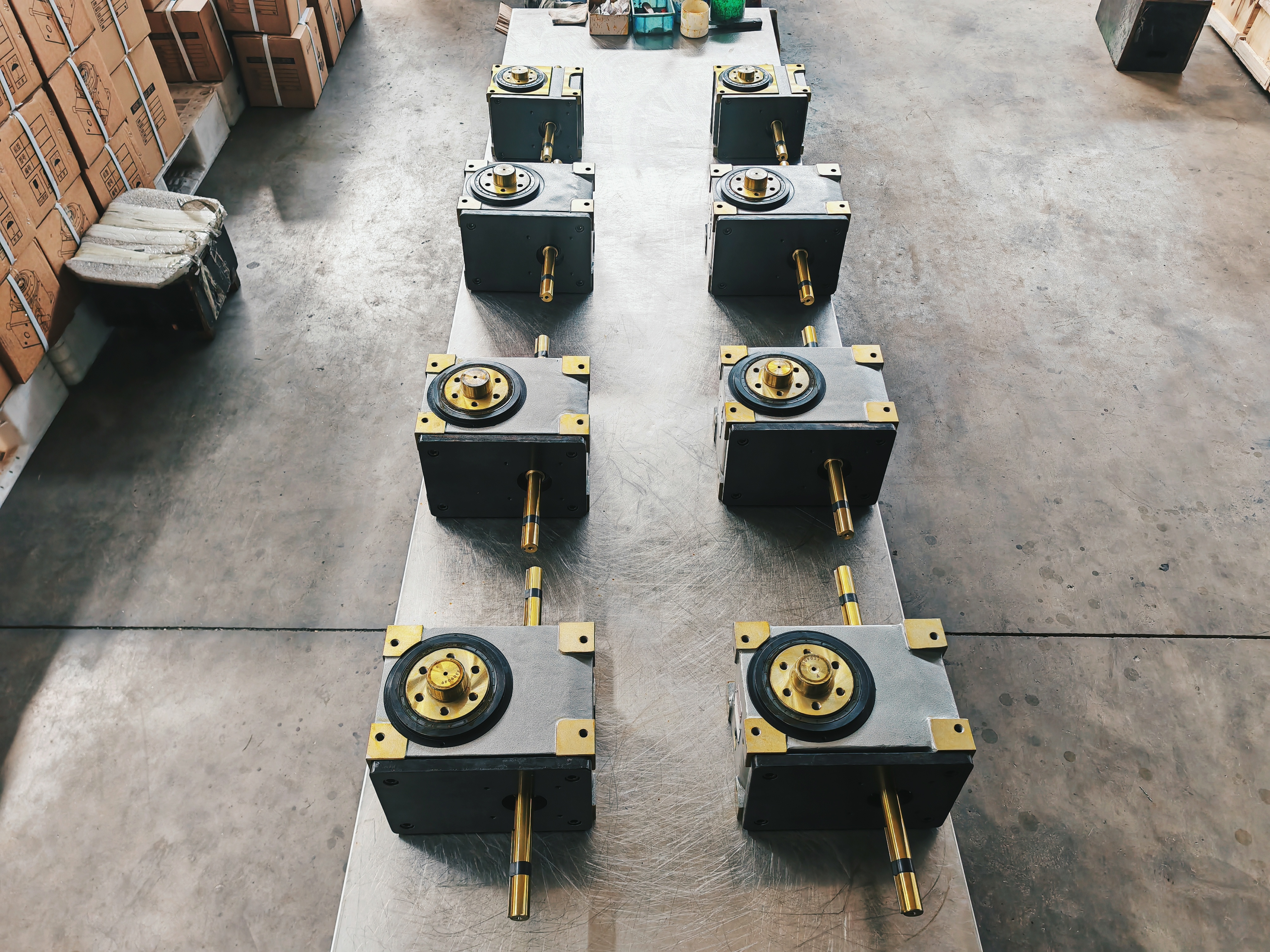 HONEPAN Cam Indexer in an Automated Assembly Line Flange output (DF) cam indexer configured for automated assembly line drive applications