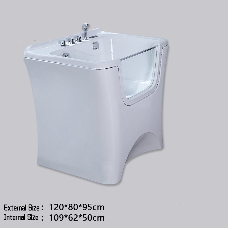Large dog SPA bathtub UP-DPbathe-8811, 120 x 80 x 95 cm external, with 2-inch quick-release drain