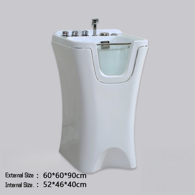 UP-DPbathe-8808 compact acrylic pet spa bathtub for cats and toy breeds