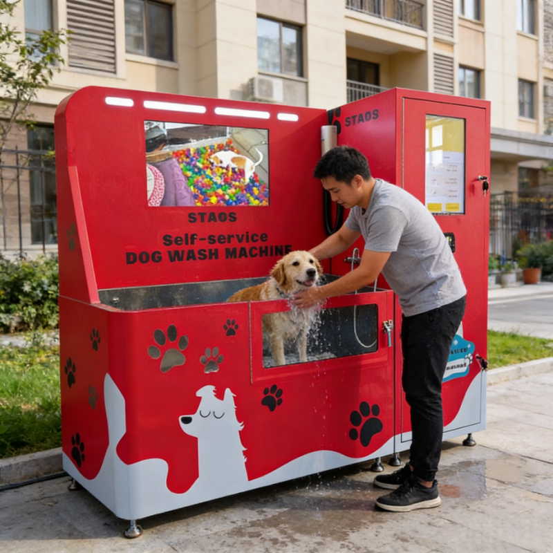 Self Service Pet Washing Machine in a commercial setting
