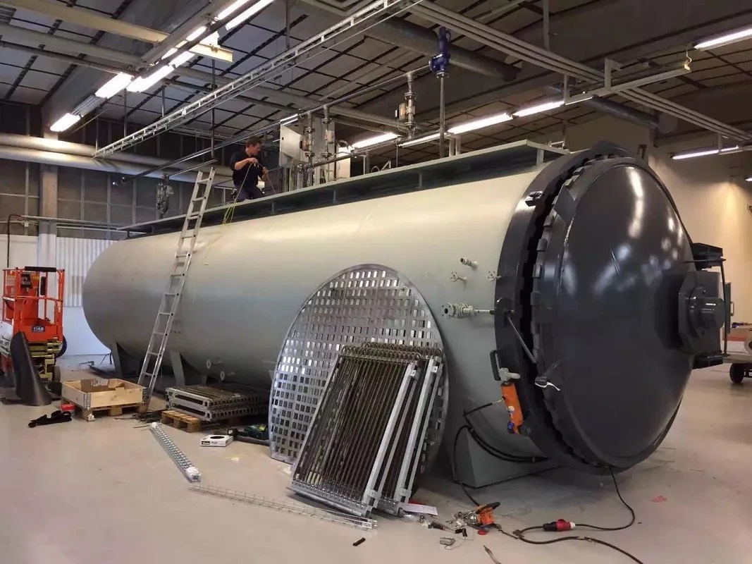 Aerospace-grade composite autoclave installation