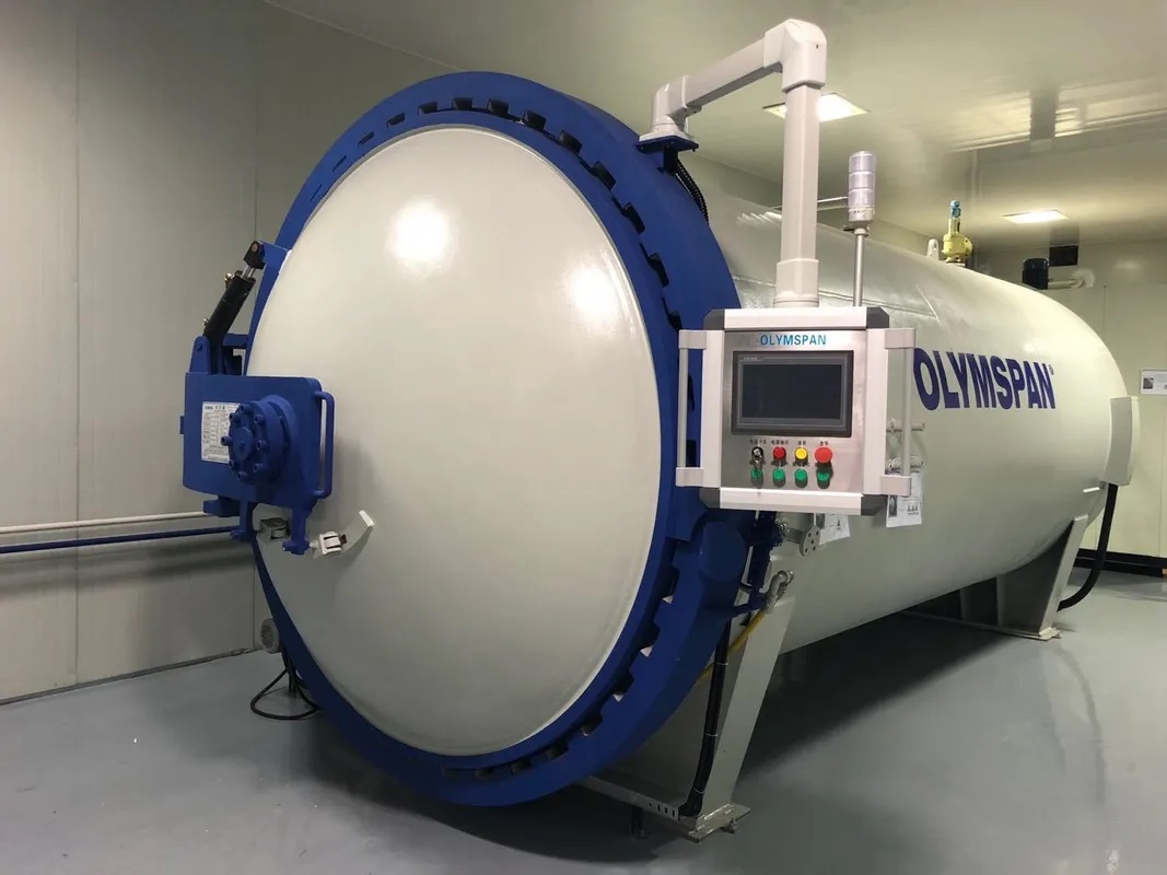 Industrial Composite Autoclave in a manufacturing facility