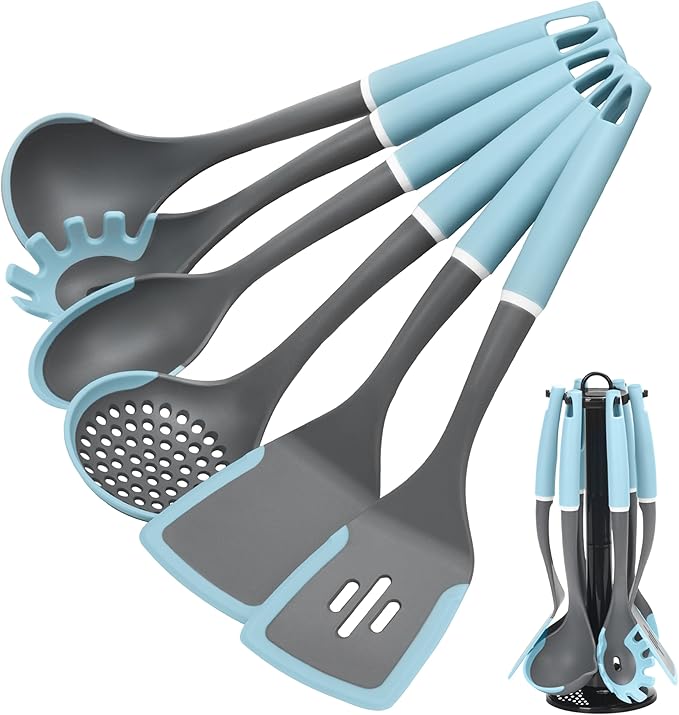 Silicone kitchen tool sets with temperature sensors