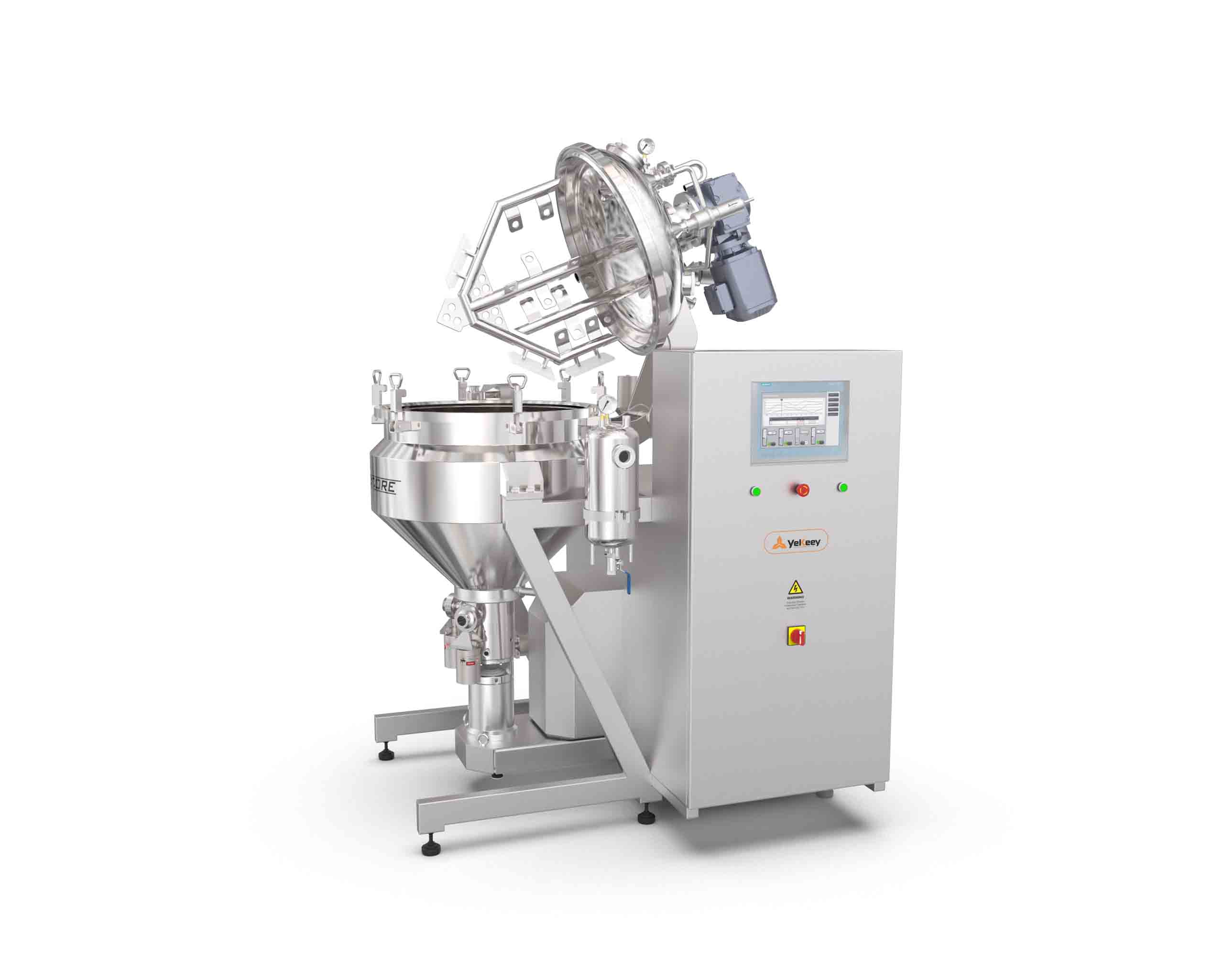 Vacuum homogenizing emulsifier mixer unit used for food sauce and cosmetic cream production