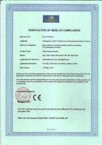 CE Certificate (MD&LVD Compliance)