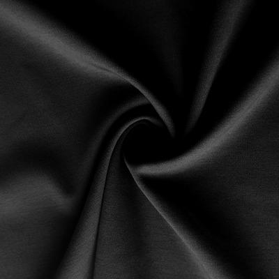 Alginate / seaweed composite cotton-modal stretch double-sided fabric in black (BMY00089-2)