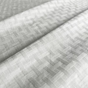 Healcell Alginate Fiber / Seaweed Charcoal Mud Silver Filament Woven Jacquard Fabric 1[2.7m-Light Gray-60s]