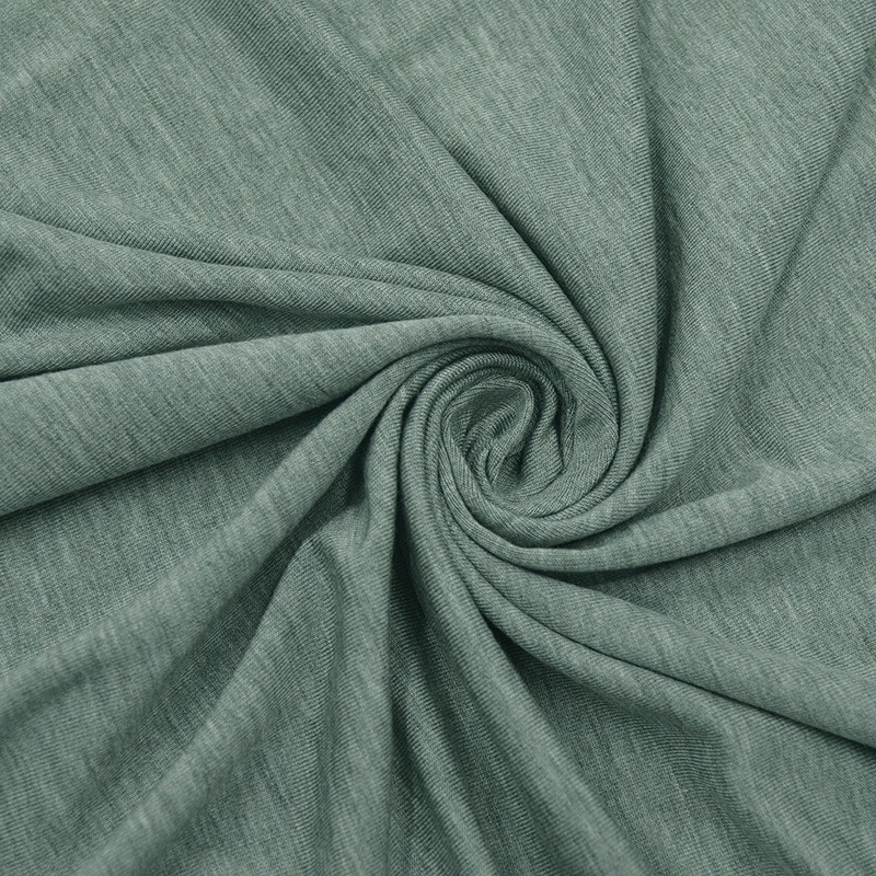 5% Healcell Alginate Fiber / Seaweed Fiber Elastic Jersey Viscose Seaweed Green