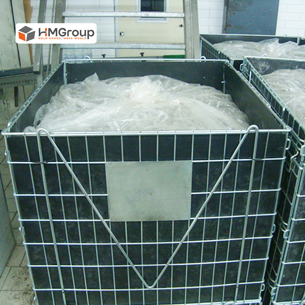 Collapsible wire container HM-HD028 unfolded
