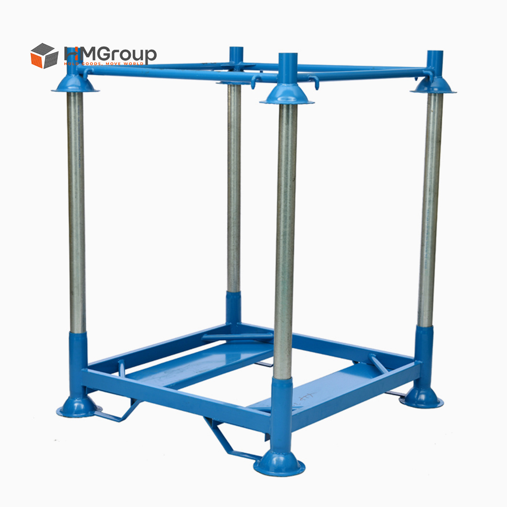 Galvanized bulk bag storage rack HM-PP006 front view