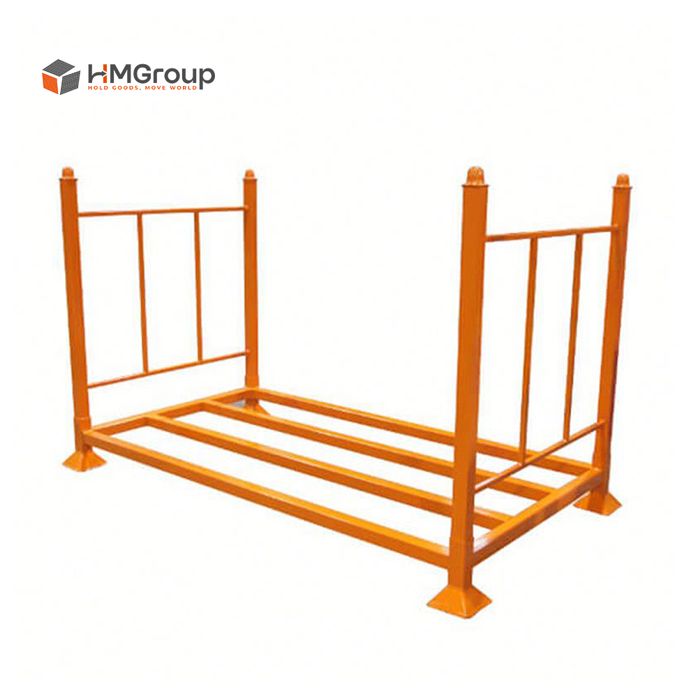 Close-up of HM-EULR stackable tyre rack structure