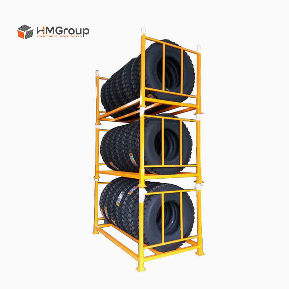 Stackable tyre stacking rack HM-EULR with tires