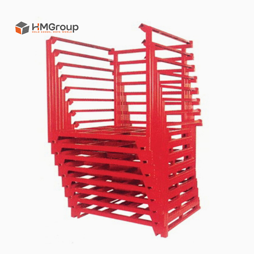 HM Group nestainer storage rack nesting when empty to save warehouse space