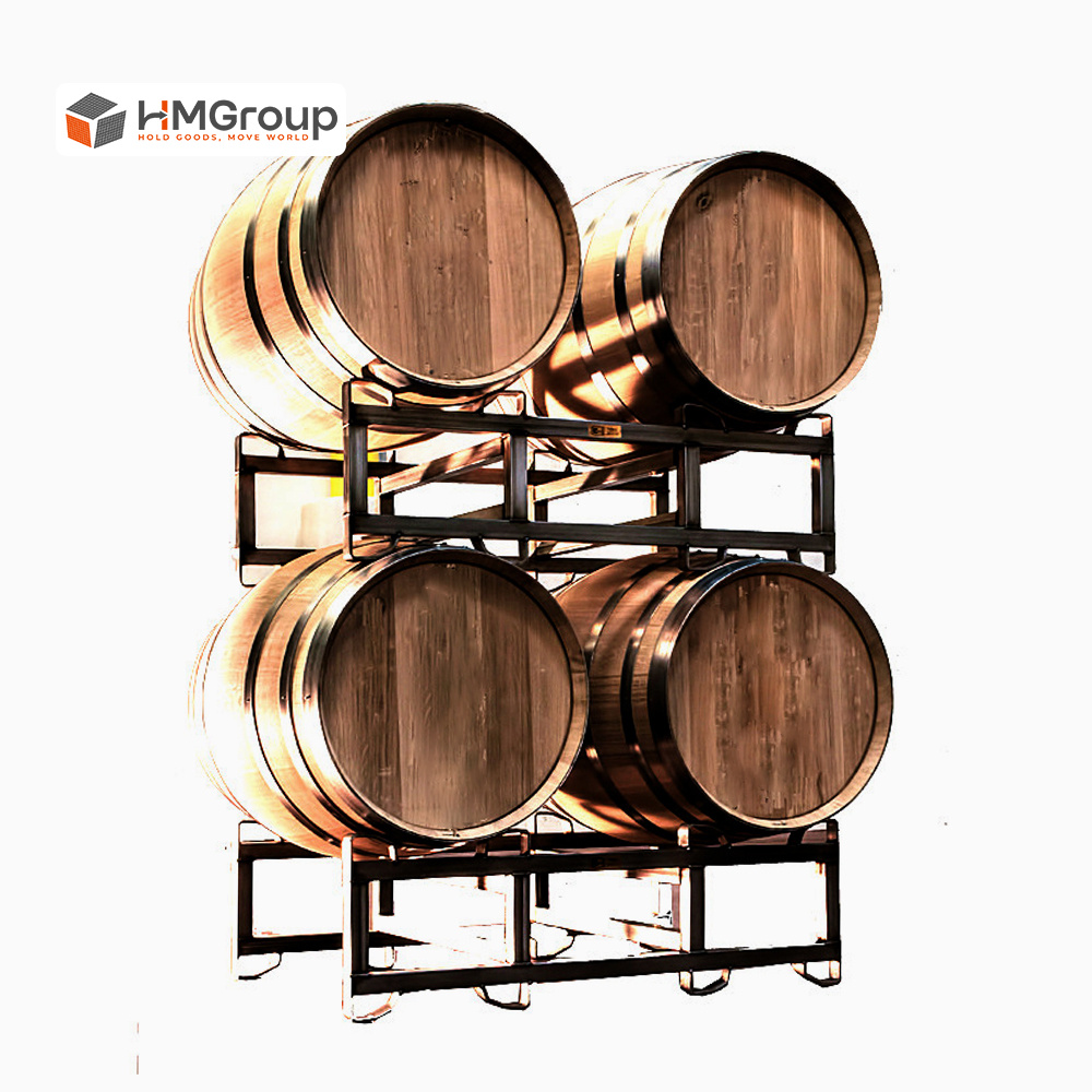 Hot-dip galvanized barrel storage rack HM-BR066 close-up