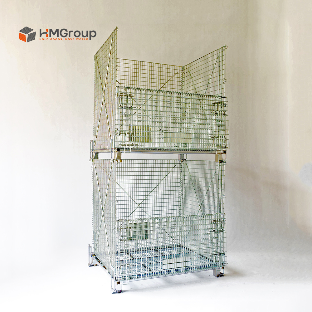 Wire mesh storage container HM-HD010, 1200 x 1000 x 1250 mm, 6 mm wire gauge, 25 x 50 mm grid, 800 kg load