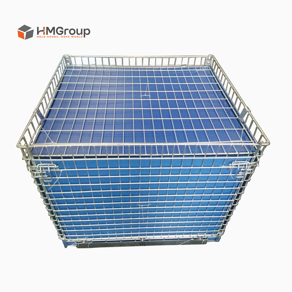 HM Group wire container with top lid design for secure storage