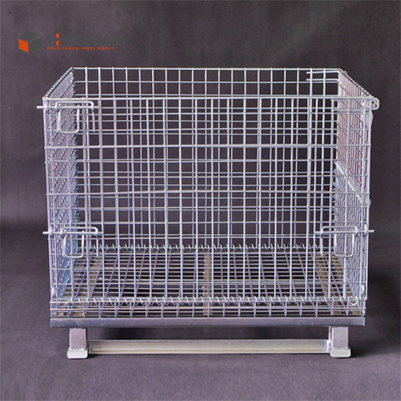 Wire container with runner bar design