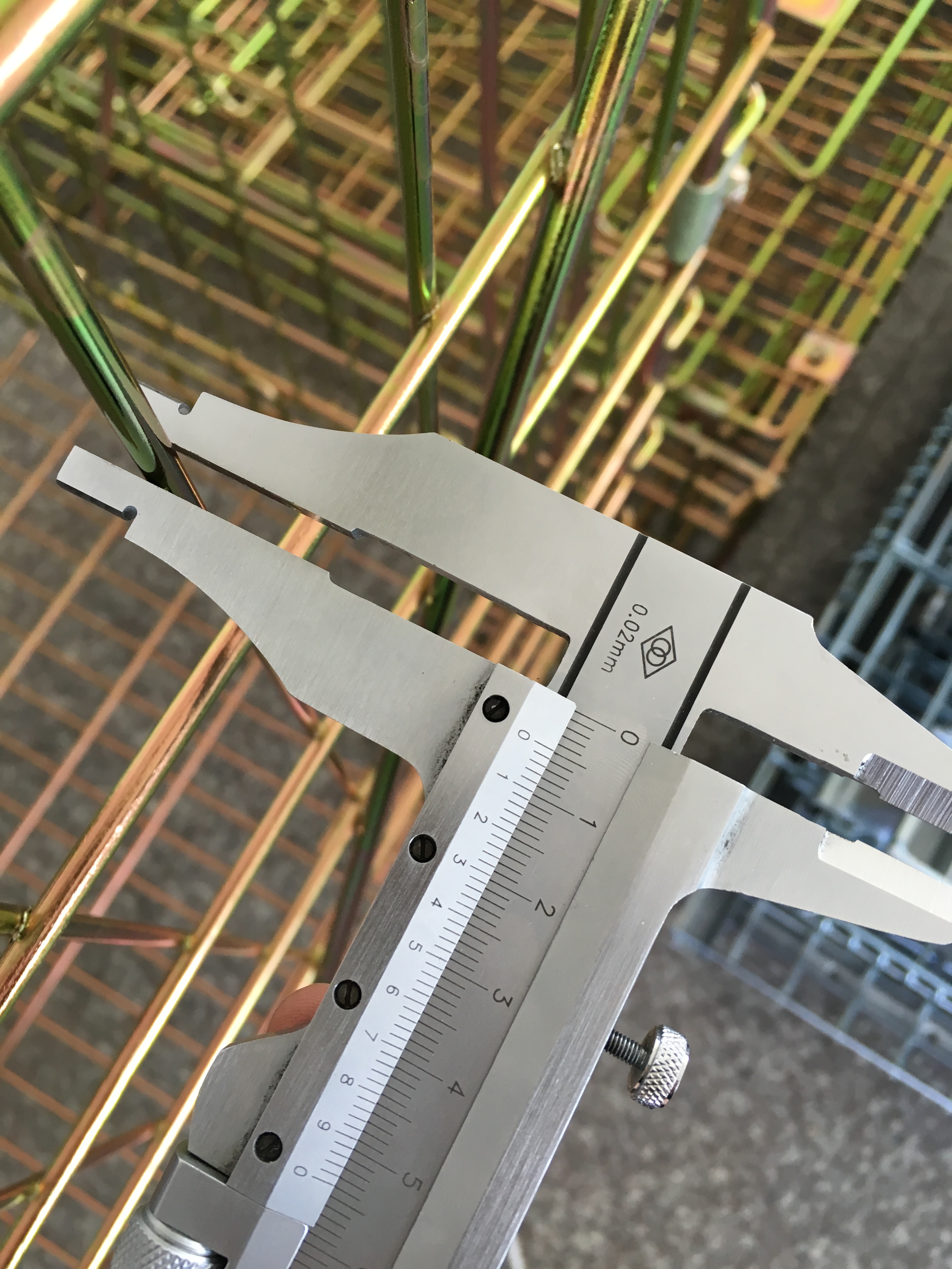 Wire diameter measurement quality control