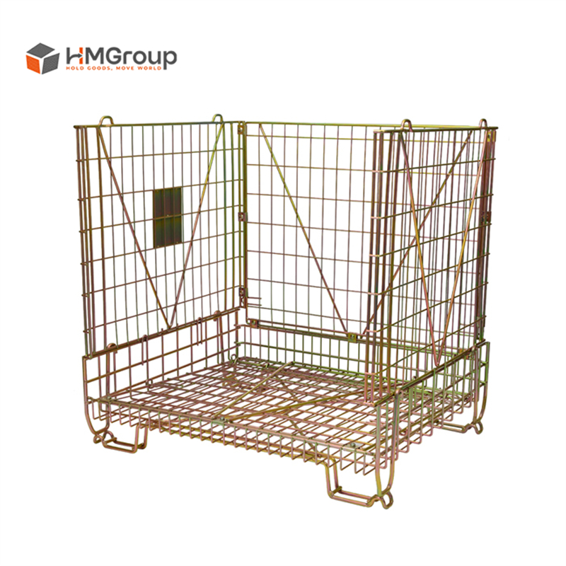 Foldable PET preform wire container Foldable PET preform wire container used for return logistics in preform supply chains
