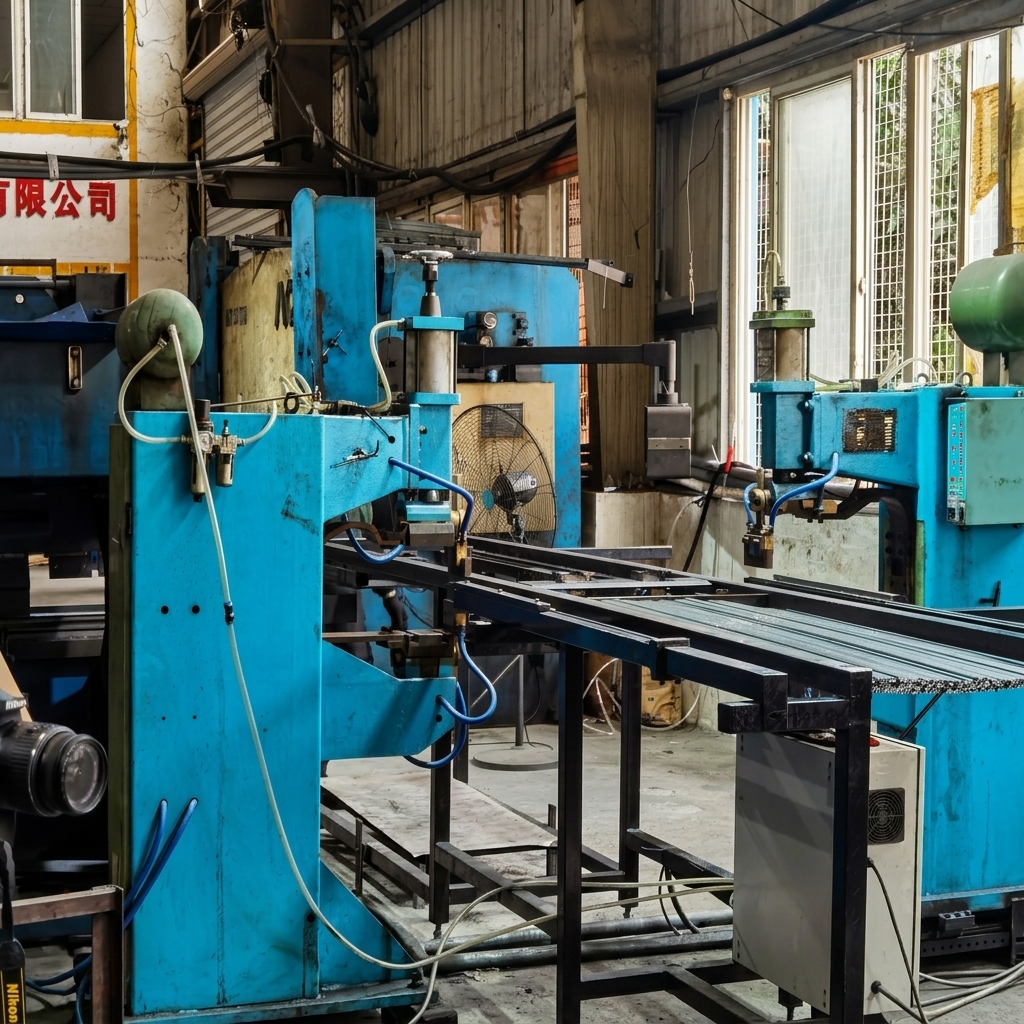 Automatic wire mesh welding machine in HM Group factory ensuring consistent weld quality