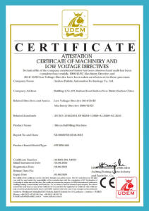 ATTESTATION CERTIFICATE OF MACHINERY AND LOW VOLTAGE DIRECTIVES