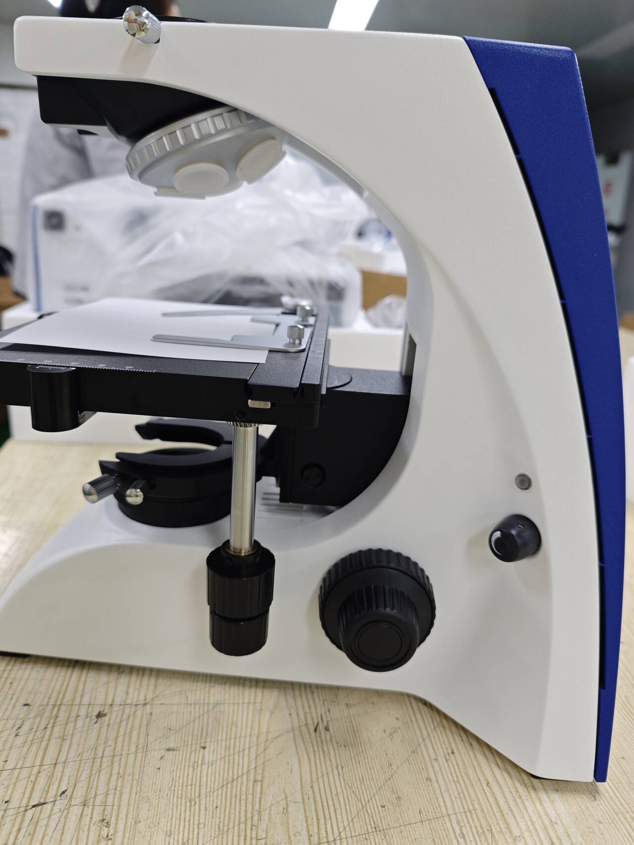 Microscope in school laboratory