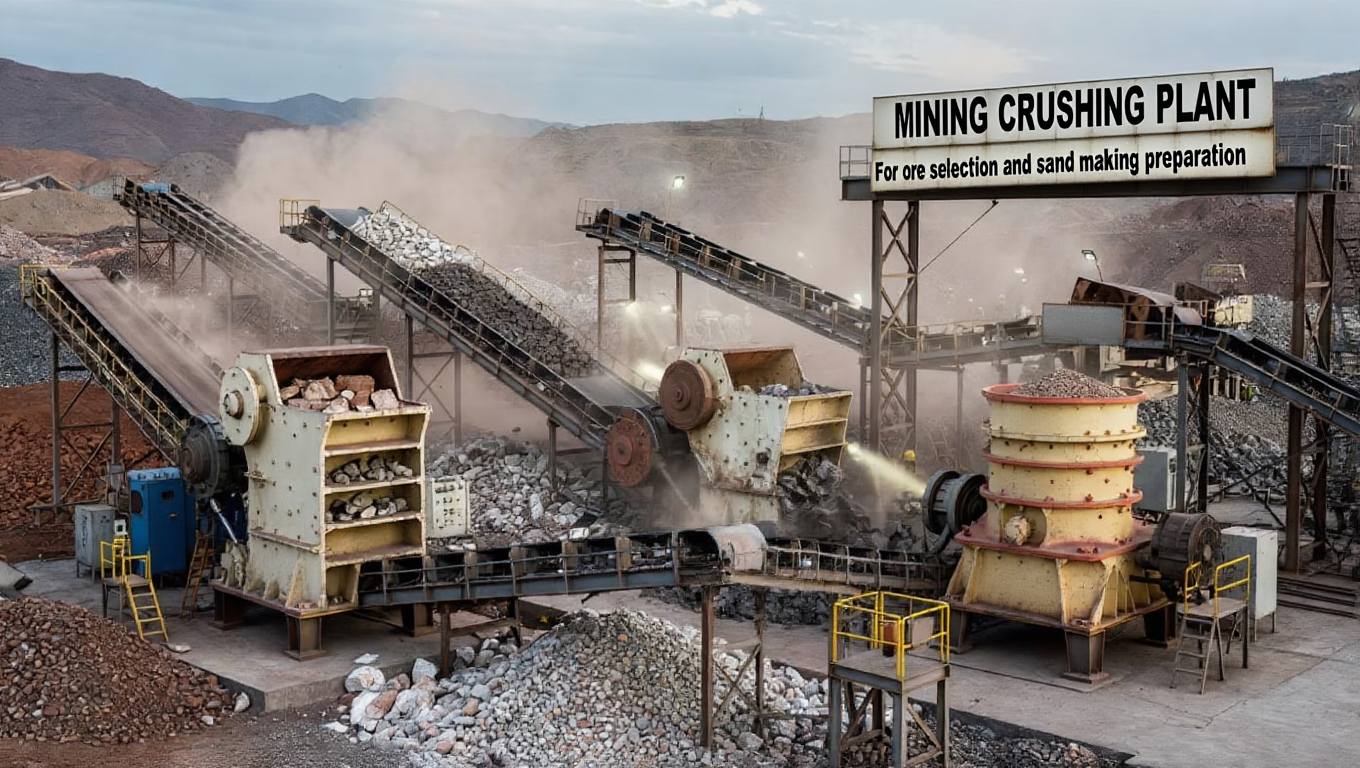 Mining project site with crusher