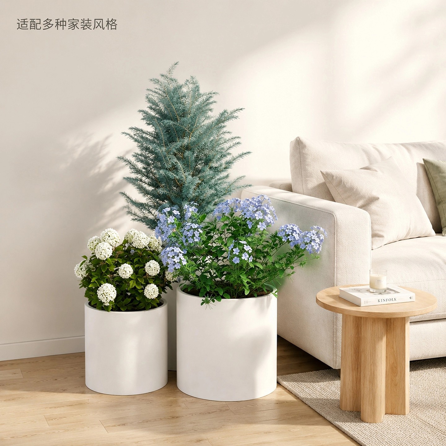 Round stainless steel planter