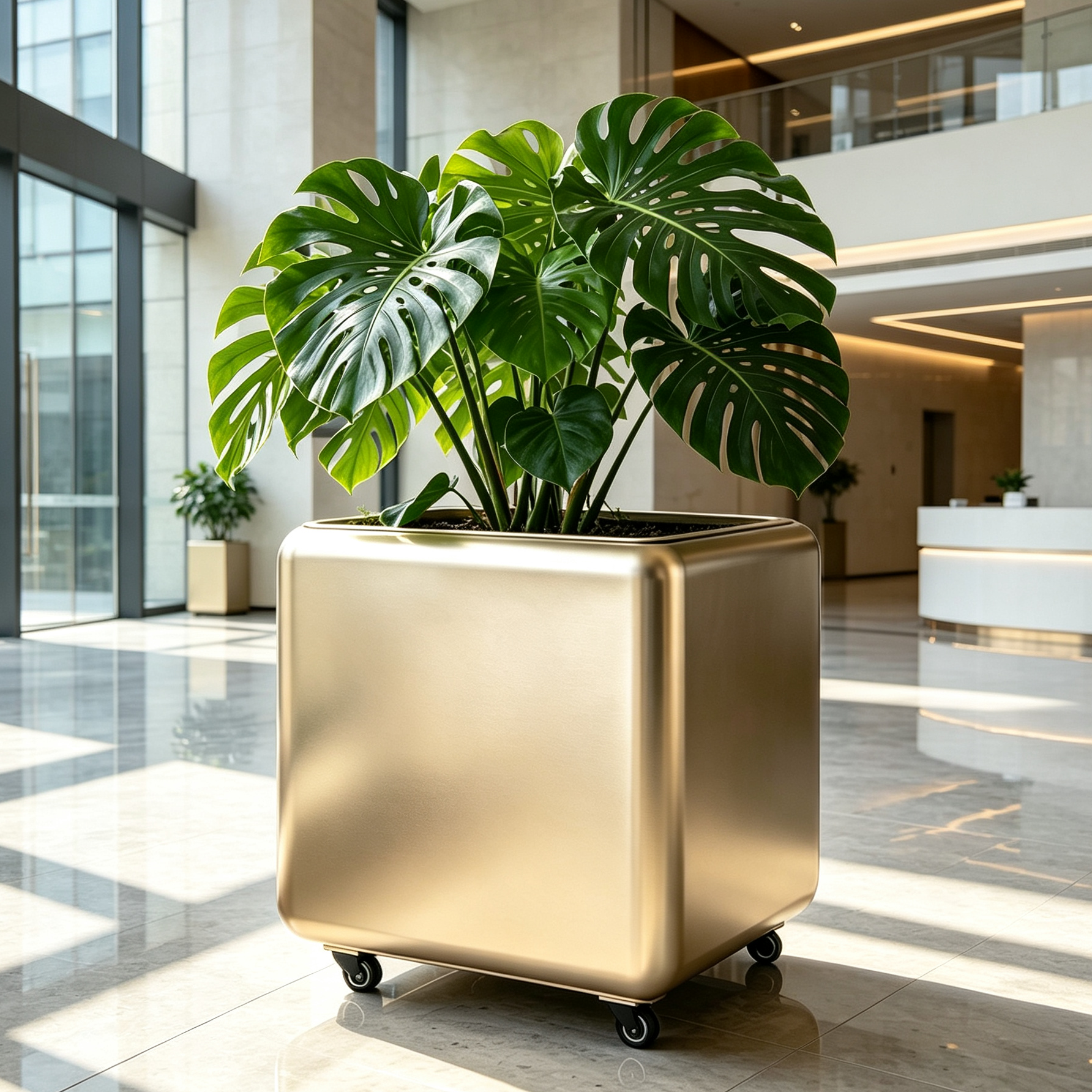 Apple-shaped Planter --golden