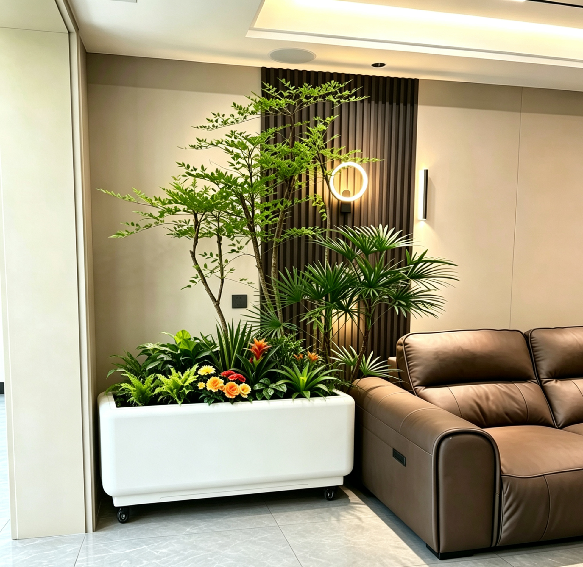 White rectangular apple planter