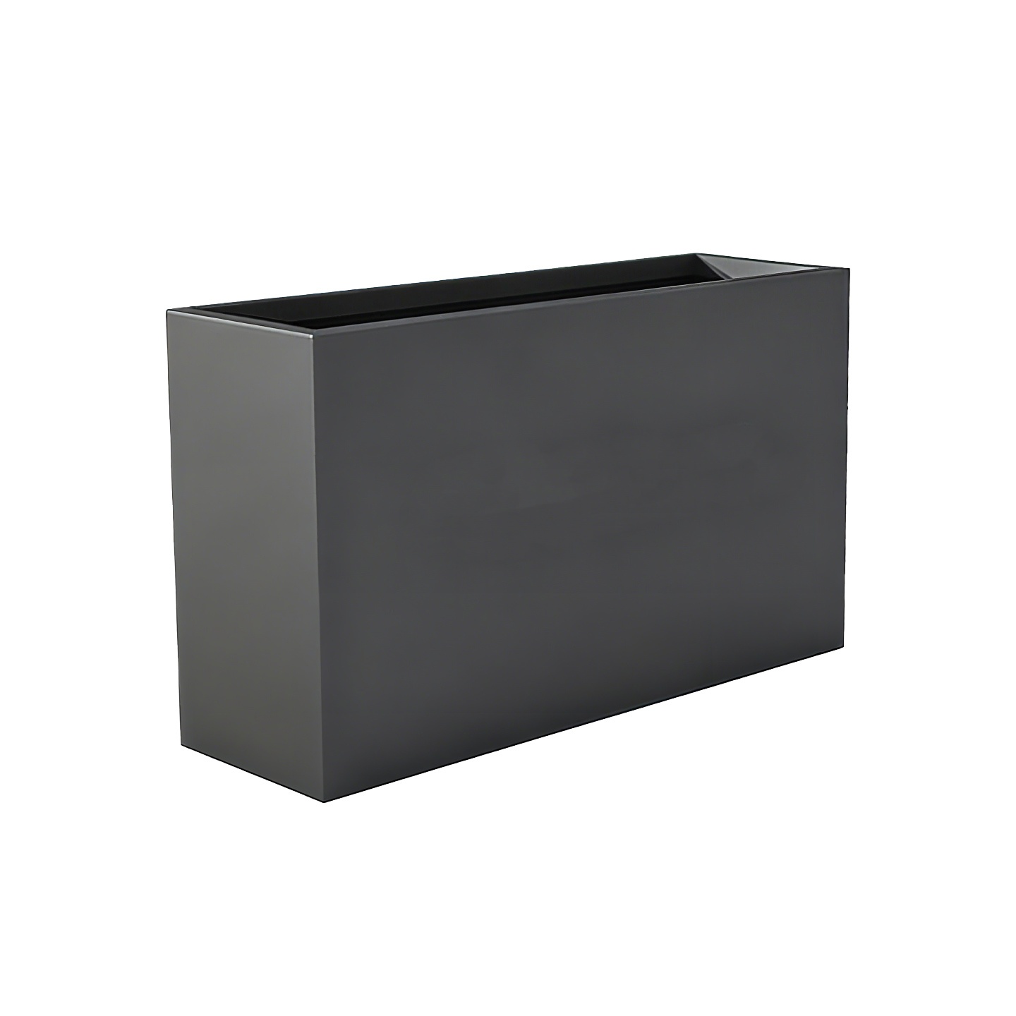 Black rectangular planter
