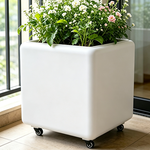 Apple-shaped Planter --white 