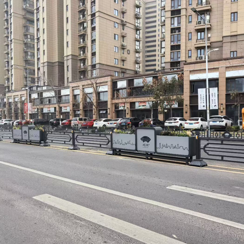 Integrated Road Planter Barrier-3