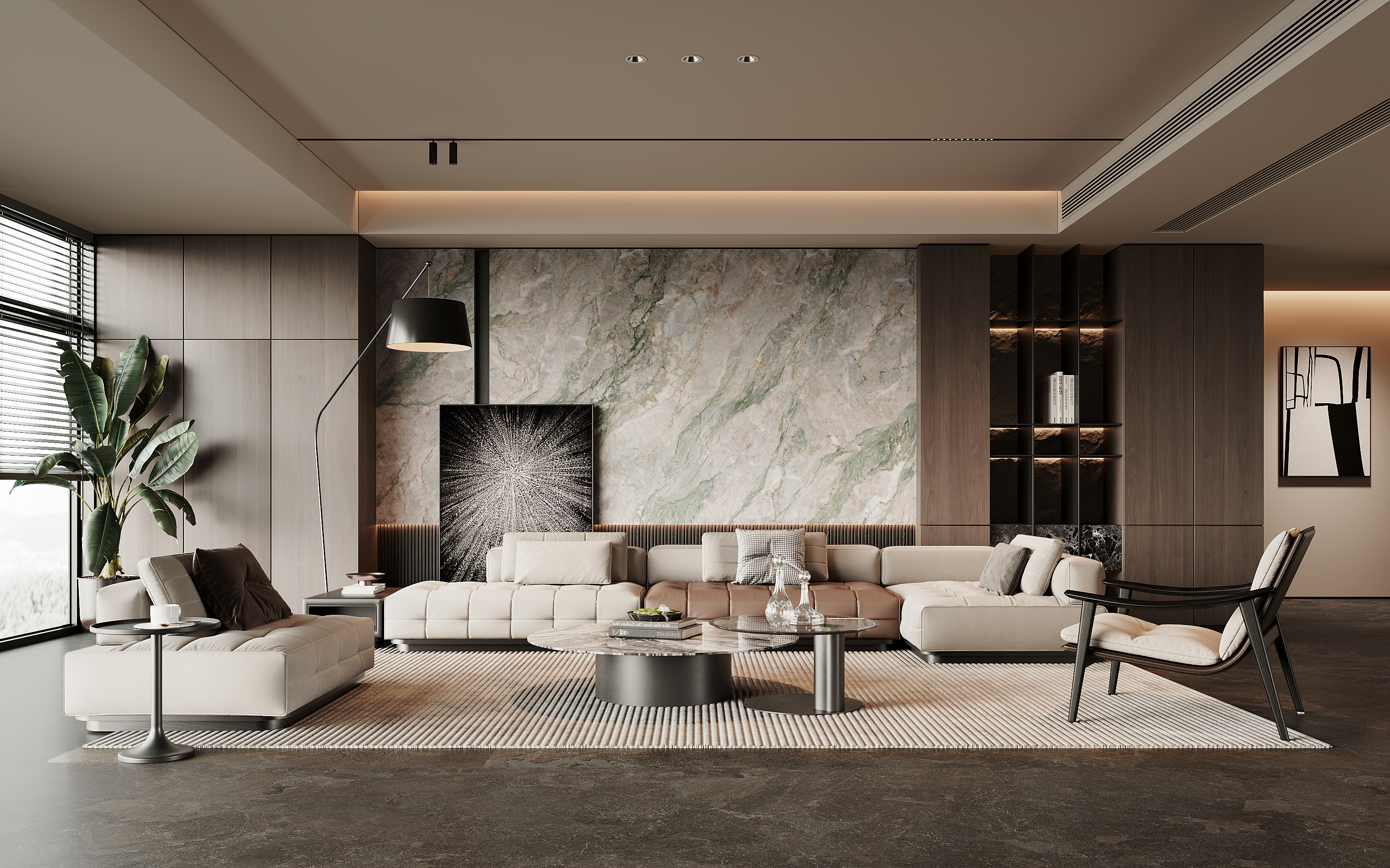 Marble Look Sintered Stone Slab Application