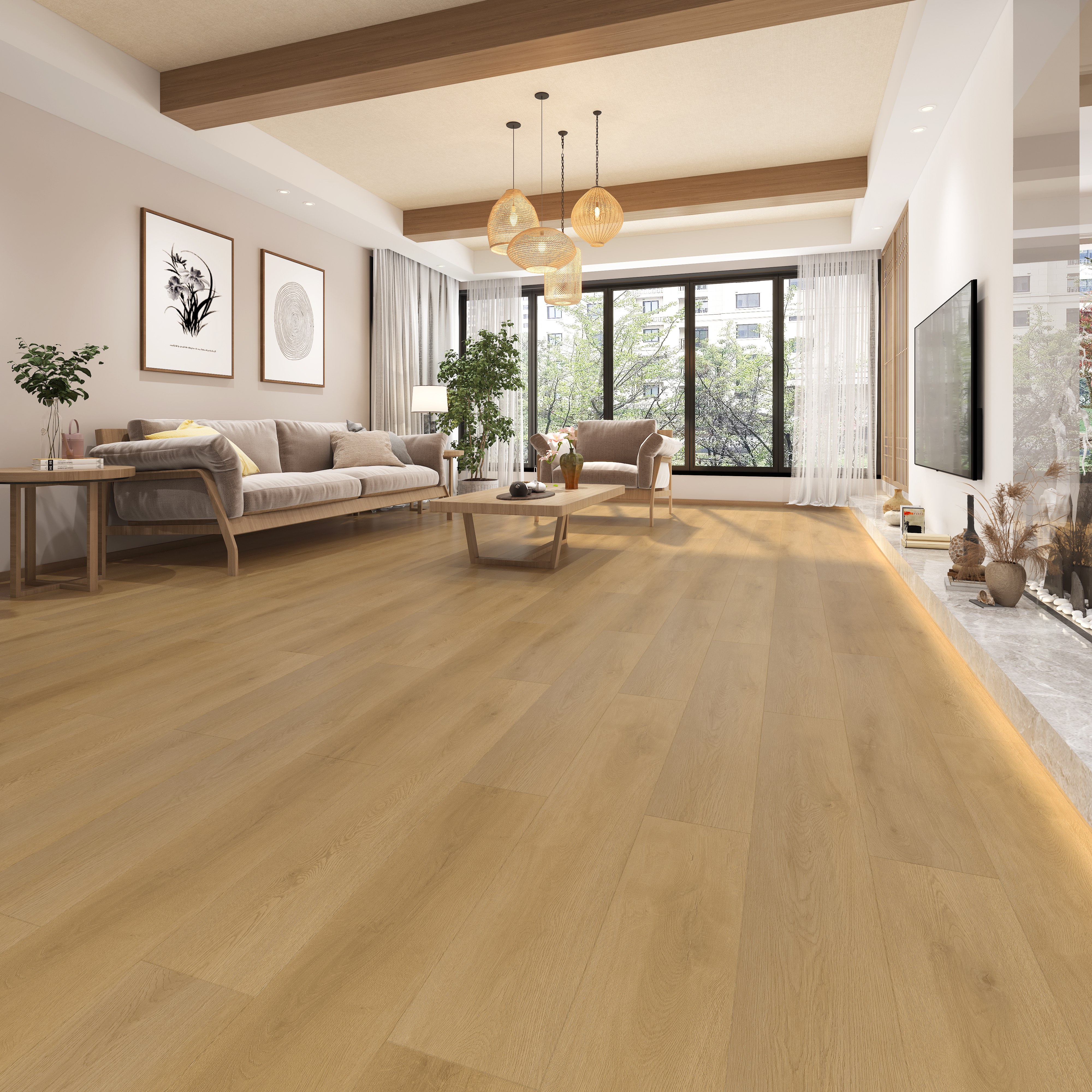 Anti-slip SPC flooring for kitchens and bathrooms