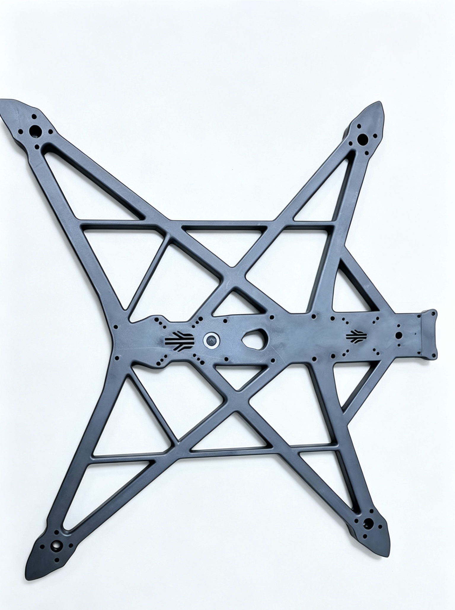 Parts of unmanned aerial vehicles made from carbon fiber composite plastic