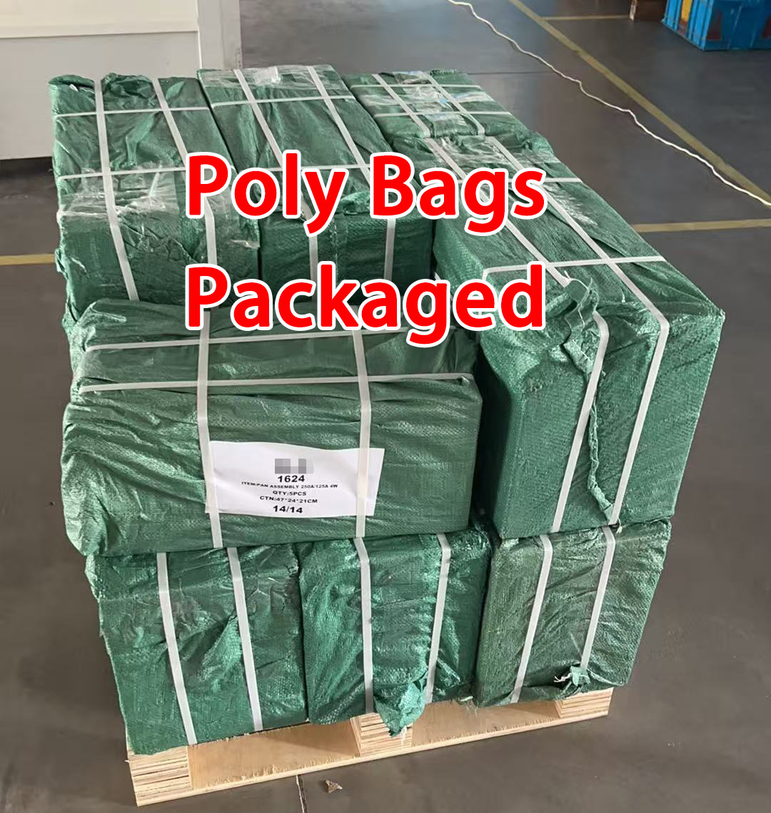 Fuse switch disconnectors and fuse bases packed in poly bags for shipping