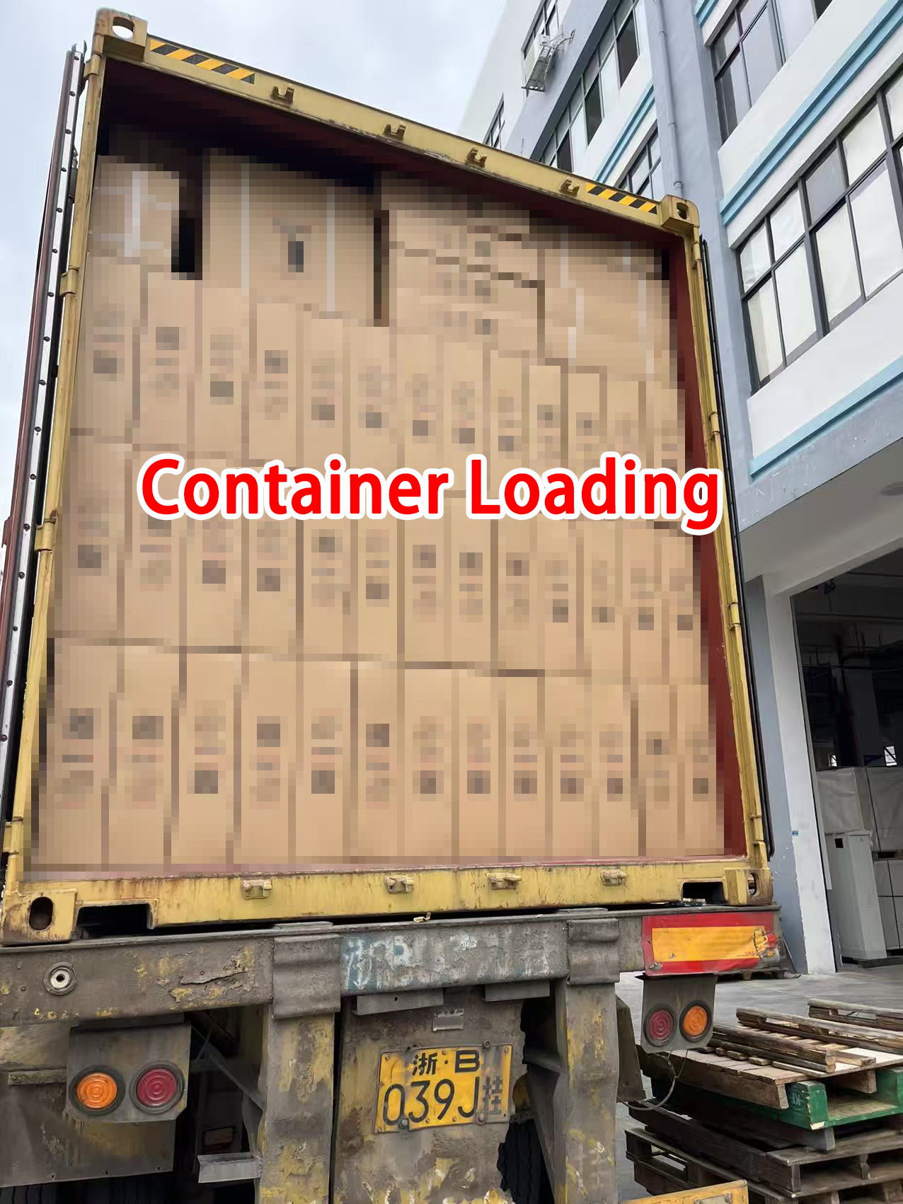Container loading of low-voltage fuse switch disconnectors for export