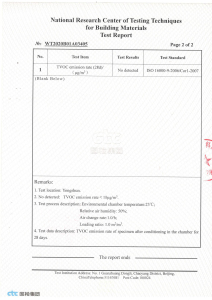 TVOC emission rate(28d)